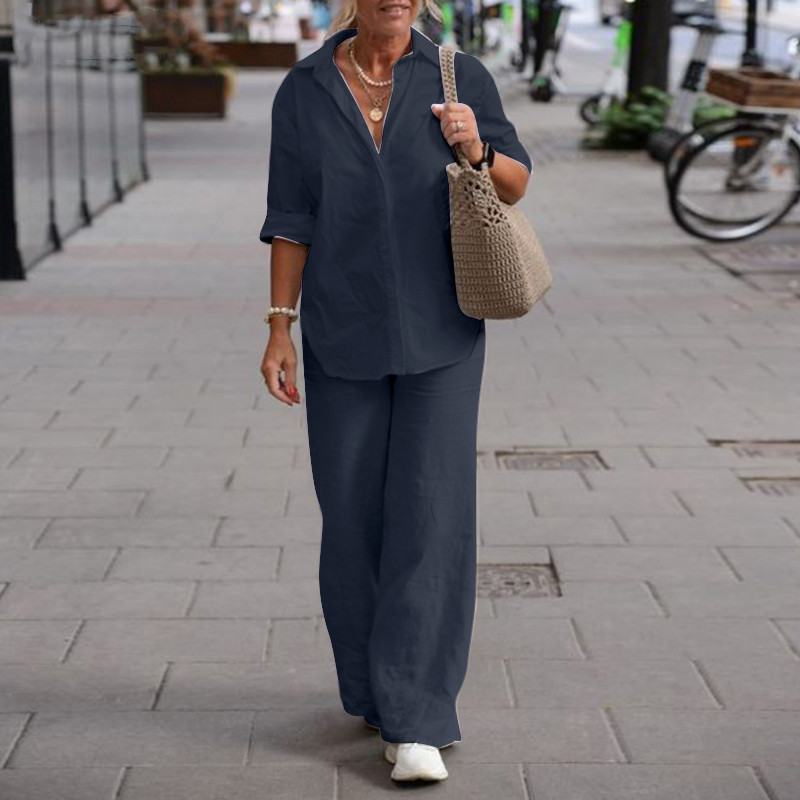 Retro Trousers Shirt Two Piece - Shirt Camp Collar recension och pris
