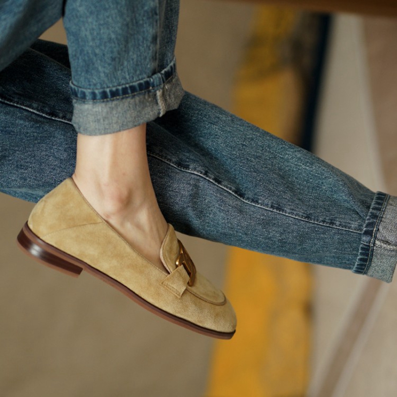 Suede Leather Women Loafers Sp - Casual Sandal Leather recension och pris