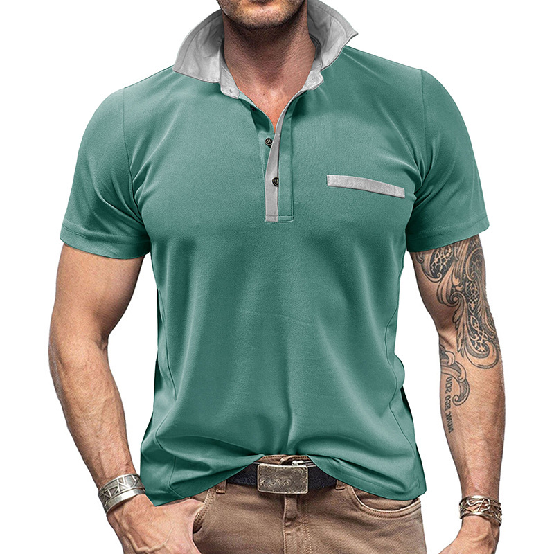 Color-Block Lapel Short Sleeve - Polo Shirt Pique recension och pris