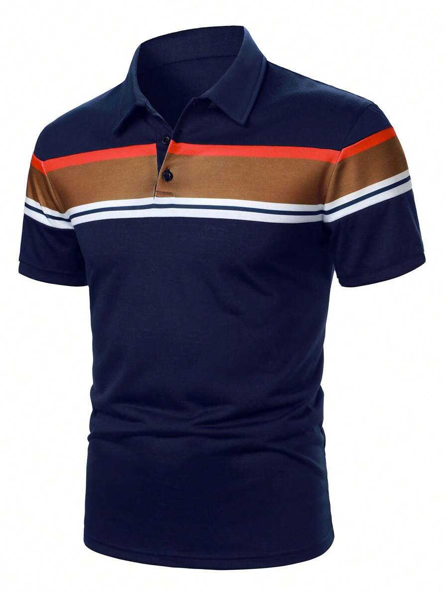 Calvornis Men Color Block Shor - Polo Shirt Pique recension och pris
