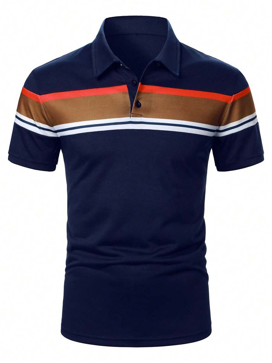 Calvornis Men Color Block Shor - Polo Shirt Pique recension och pris