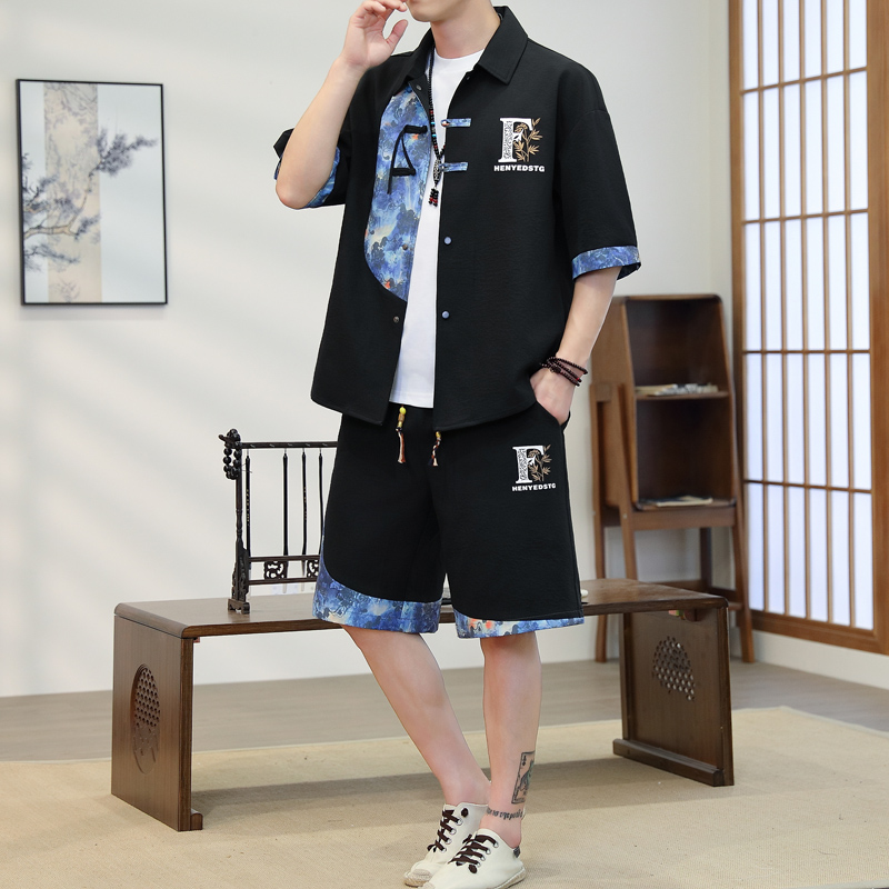 Summer Men's 2-Piece Kimono Se - Resort Shirt Floral recension och pris